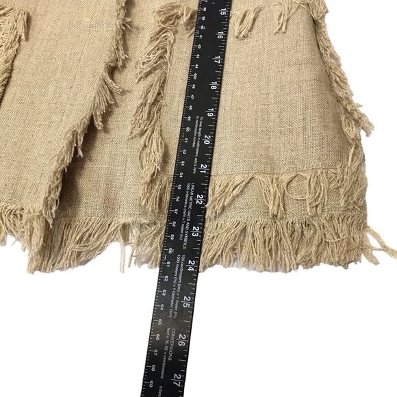 Dolce & Gabbana Women Linen Jacket with fringe Beige 40 - Picture 12 of 16